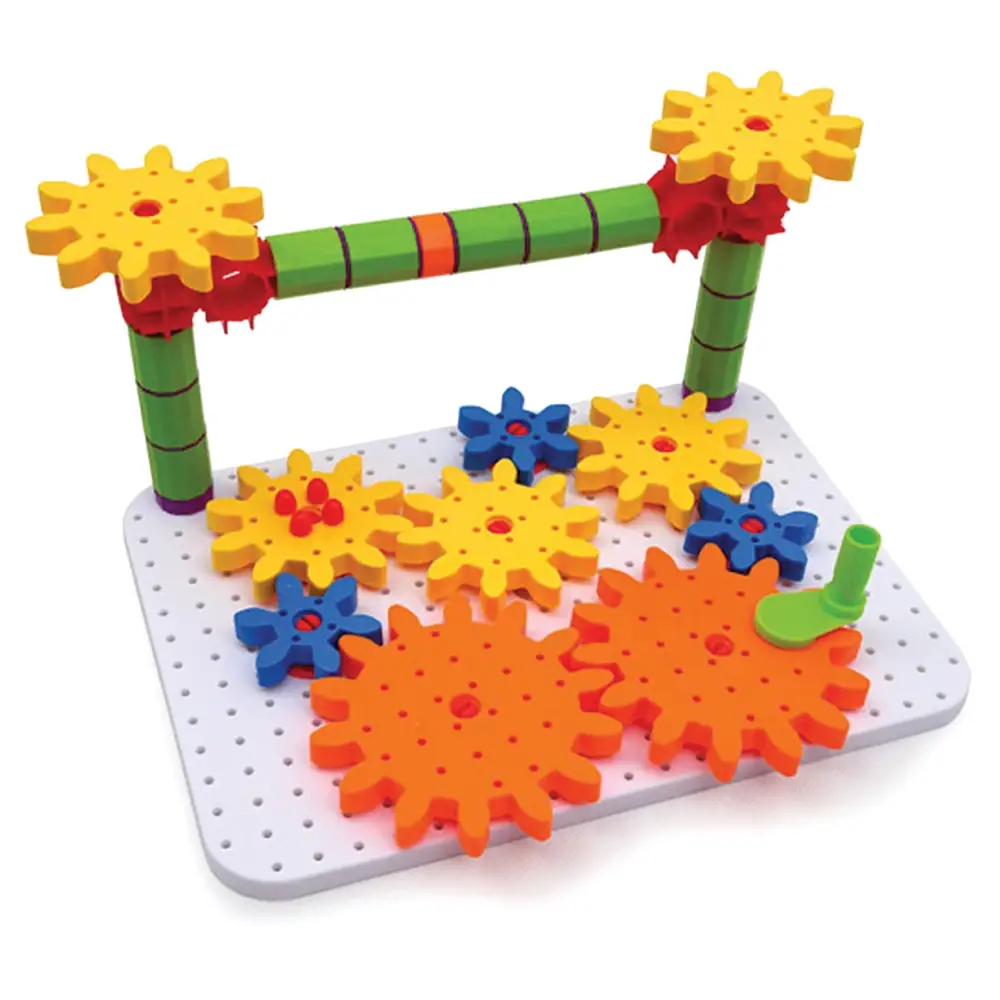 Edxeducation Kit Di Ingranaggi Da 118 Pezzi, Giocattoli Da Costruzione Per Bambini 4-8 Anni, Con 15 Forme E 8 Modelli Dinamici