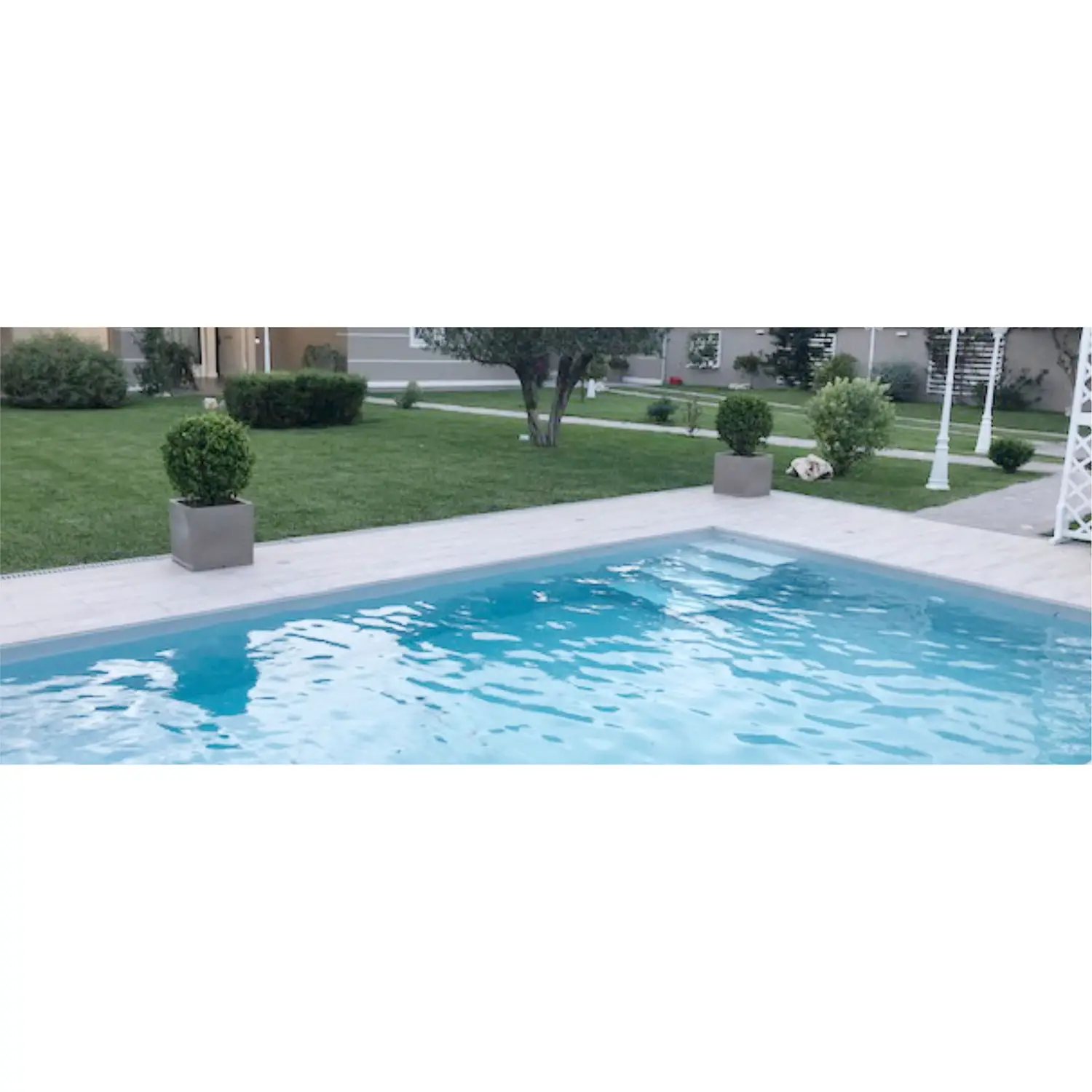 Vaso Quadrato Moderno Ontario In Resina Antracite - 43x43x60 Cm, Per Esterni E Interni