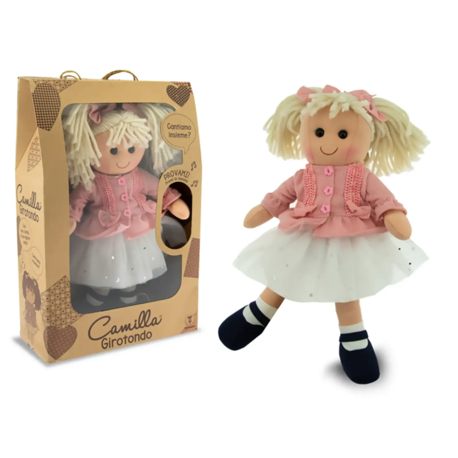 Bambola Di Pezza Originale Emil Con Vestiti Da Orsacchiotto - 50 Cm Di Morbidezza