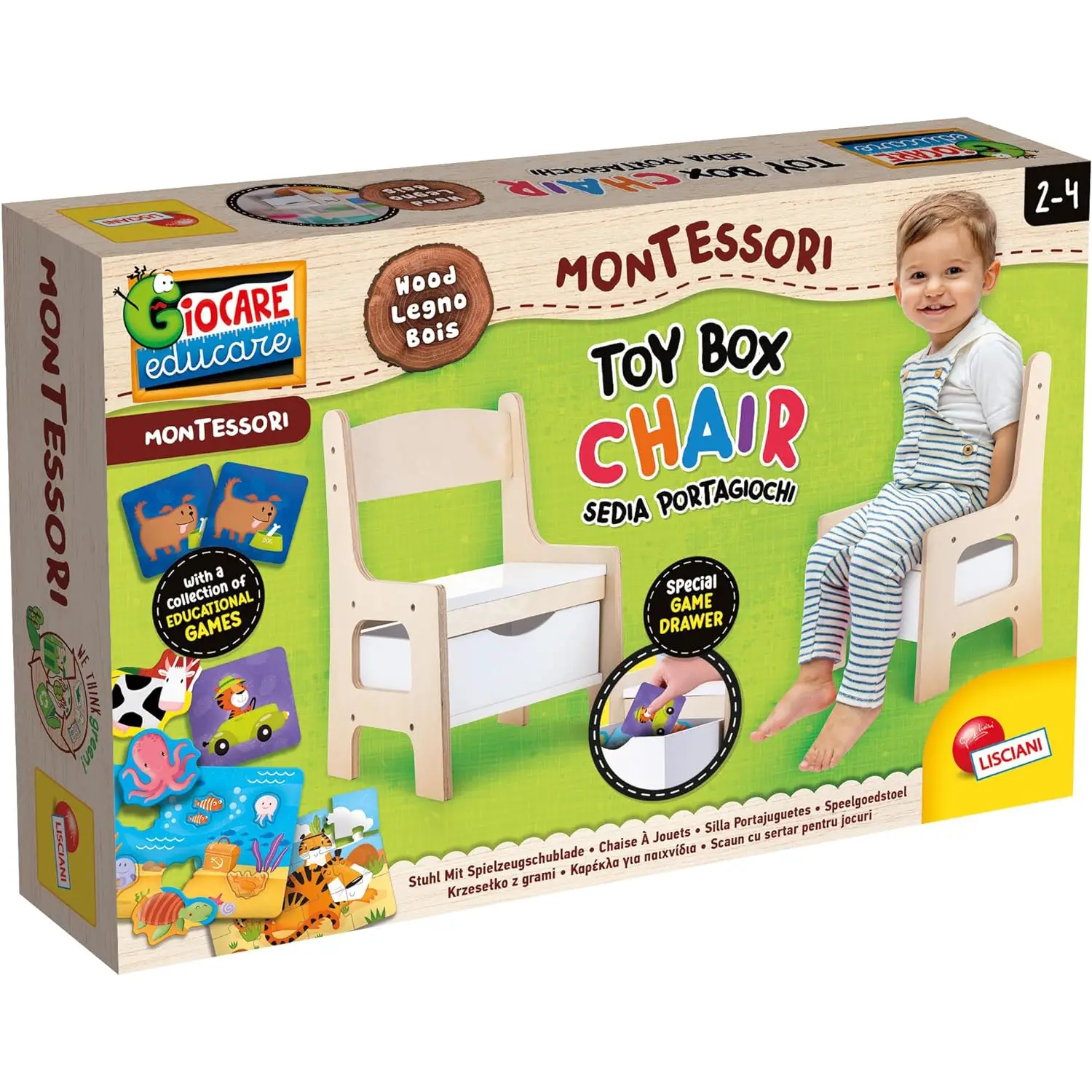Lisciani Giochi- Montessori Maxi My Farm, Color, 95179