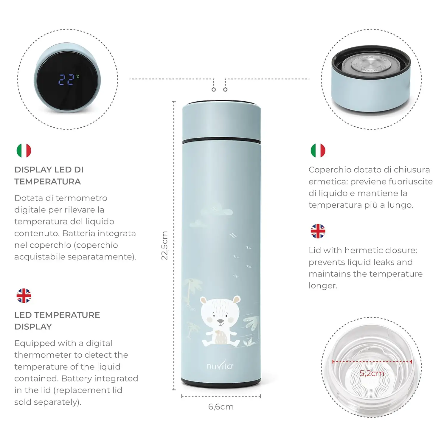 Thermos Per Alimenti In Acciaio Inox 630 Ml, Doppia Parete Sottovuoto, Tenuta Stagna, Per Bambini E Adulti - Ideale Per Scuola E Gite