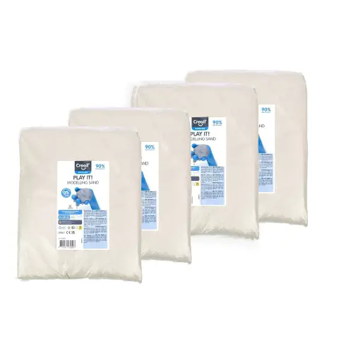 Sabbia Cinetica kg. 2,5 Creall Modelling Sand Pacco Scuola Ricarica 4 Pezzi