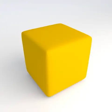 Pouf Ecopelle Ignifugo Quadrato H 46 Giallo Per Un Ambiente Scolastico Innovativo