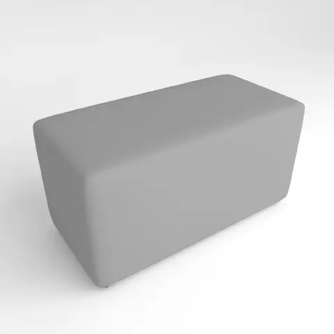 Pouf Ecopelle Ignifugo 2 Posti H 46 Grigio  Per Un Ambiente Scolastico Innovativo