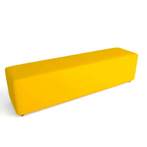 Pouf Ecopelle Ignifugo 4 Posti H 40 Giallo Perfetto Per Ambienti Scolastici Innovativi