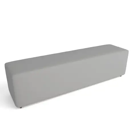 Pouf Ecopelle Ignifugo 4 Posti H 46 Grigio Perfetto Per Ambienti Scolastici Innovativi