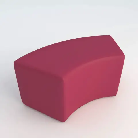 Pouf Ecopelle Ignifugo Curvo H 40 Fucsia Per Ambienti Scolastici Innovativi