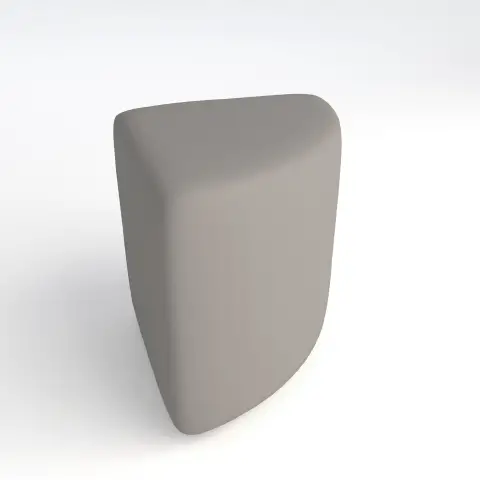 Pouf Ecopelle Ignifugo Angolare H 46 Grigio Per Ambienti Scolastici Innovativi