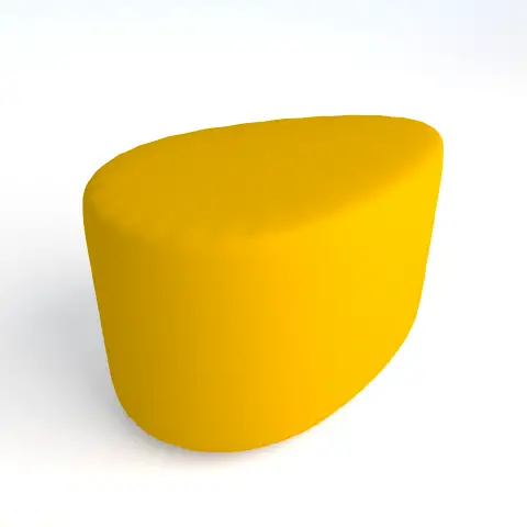 Pouf Ecopelle Ignifugo Goccia H 46 Giallo Per Ambienti Scolastici Innovativi