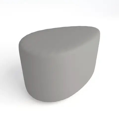 Pouf Ecopelle Ignifugo Goccia H 46 Grigio Per Ambienti Scolastici Innovativi