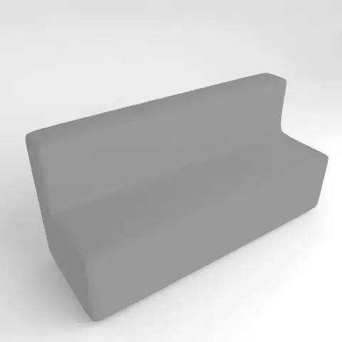 Divano Ecopelle Ignifugo 4 Posti H 40 Grigio Per Ambienti Scolastici Innovativi