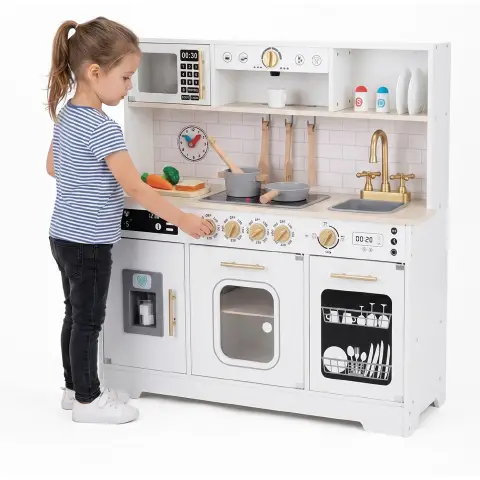 Cucina Gioco per Bambini XXL Superchef in Legno con Accessori, Luci e Suoni