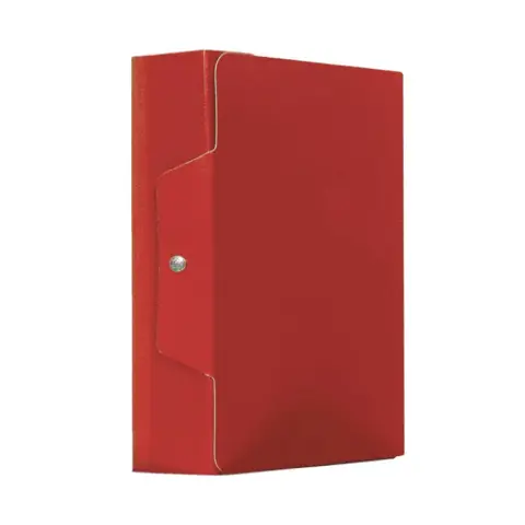Cartella Portaprogetti Con Bottone Rossa Dorso 4 Cm