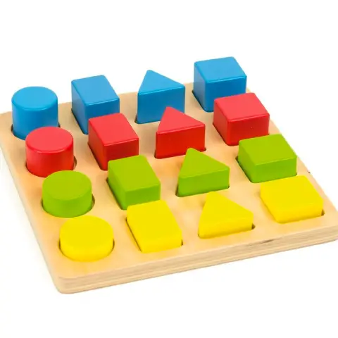 Incastri Geoforme in Legno per Bambini: Geometria, Logica, Classificazione, Motricità Fine