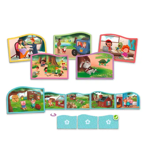 Ascolta e Riordina i Racconti, Gioco Educativo Sonoro per Bambini 3-6 Anni