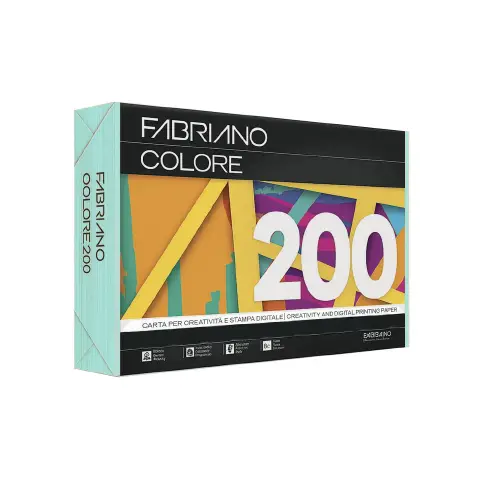 Carta Per Fotocopie Fabriano Colore 80 Gr/mq A3 Acquamarina Risma 250 Fogli