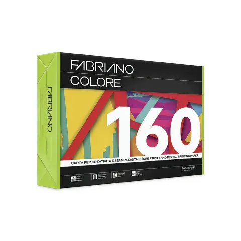 Carta Per Fotocopie Fabriano Colore 160 Gr/mq A4 Verdino Risma 250 Fogli