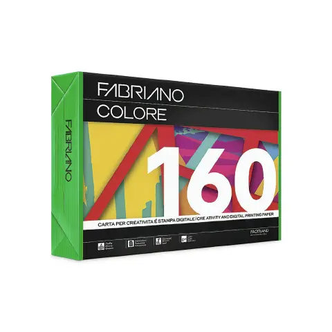 Carta Per Fotocopie Fabriano Colore 160 Gr/mq A4 Verde Risma 250 Fogli