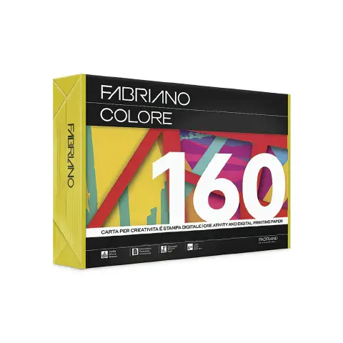 Carta Per Fotocopie Fabriano Colore 160 Gr/mq A3 Giallo Risma 125 Fogli