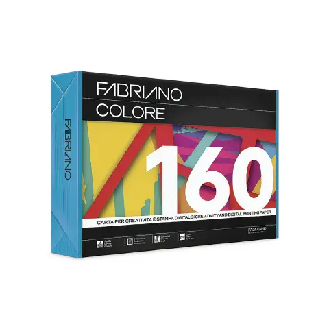 Carta Per Fotocopie Fabriano Colore 160 Gr/mq A3 Azzurro Risma 125 Fogli