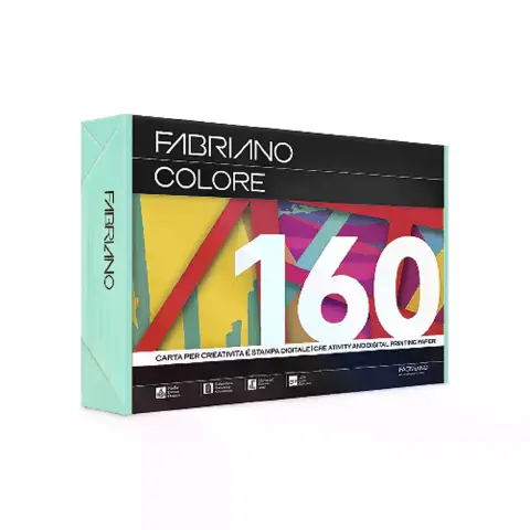 Carta Per Fotocopie Fabriano Colore 160 Gr/mq A4 Acquamarina Risma 250 Fogli