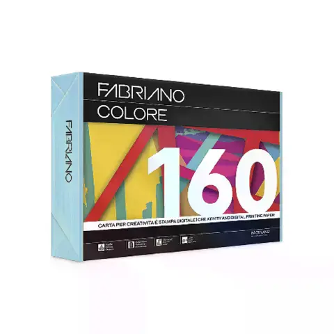 Carta Per Fotocopie Fabriano Colore 160 Gr/mq A4 Celeste Risma 250 Fogli