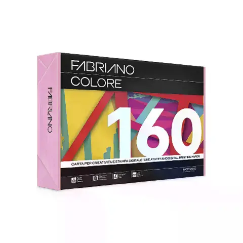 Carta Per Fotocopie Fabriano Colore 160 Gr/mq A3 Rosa Risma 125 Fogli