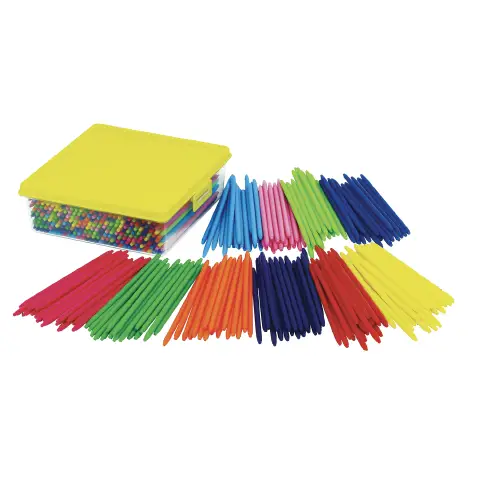 Bastoncini in Plastica Colorata per Calcolo e Classificazione, 300 Pezzi Colori Assortiti