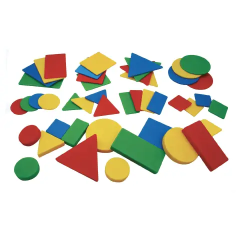 Blocchi Logici in Plastica, Set 48 Pezzi per Attività di Classificazione
