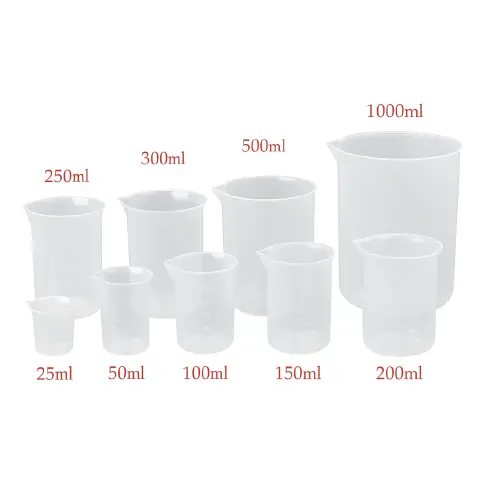 Graduated Receptacles, Set 9 Measuring Cups for Each Activity