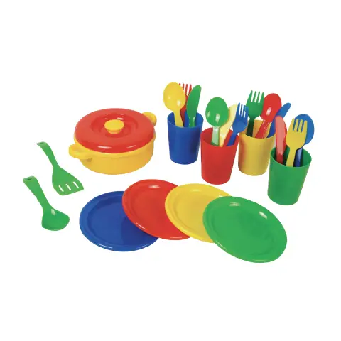 Children's Kitchen Set, 24 Pieces in Plastic