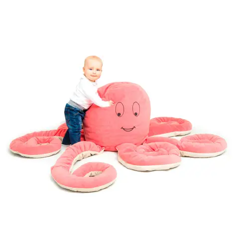 Soft Buddy Octopus, Space for 6 Children with Wrapping Tentacles