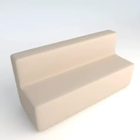 Divano Ecopelle Ignifugo 4 Posti H 46 Bianco Per Ambienti Scolastici Innovativi