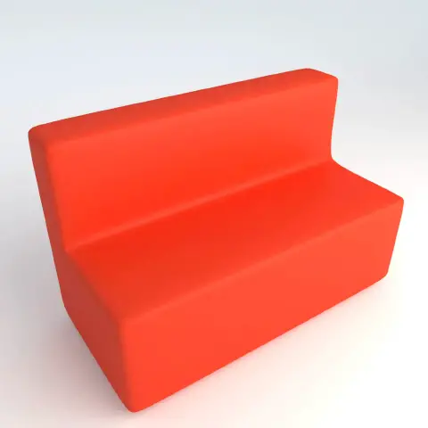 Divano Ecopelle Ignifugo 3 Posti H 46 Arancio Per Ambienti Scolastici Innovativi