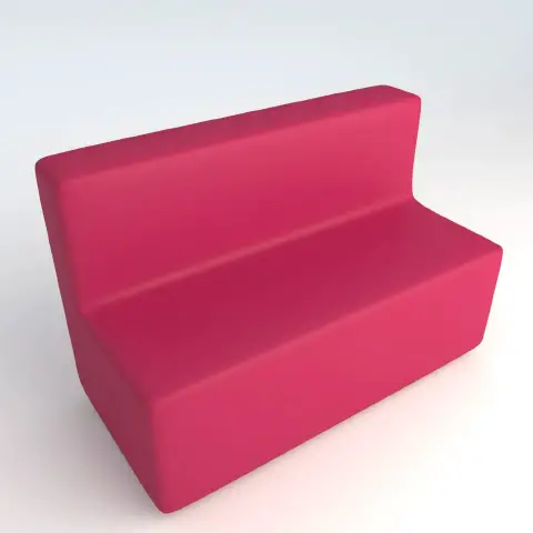 Divano Ecopelle Ignifugo 3 Posti H 46 Fucsia Per Ambienti Scolastici Innovativi