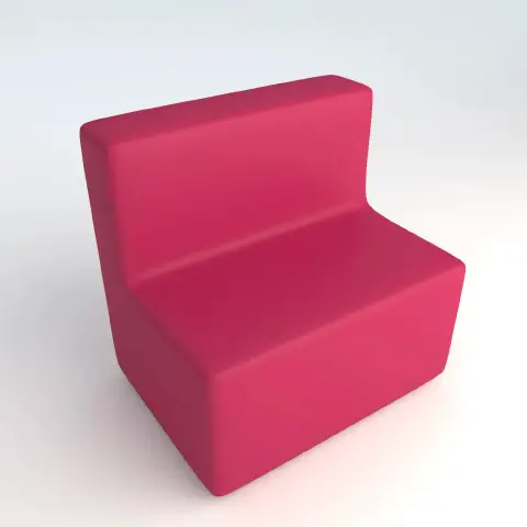 Divano Ecopelle Ignifugo 2 Posti H 46 Fucsia Per Ambienti Scolastici Innovativi