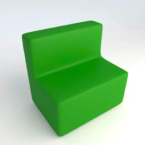 Divano Ecopelle Ignifugo 2 Posti H 46 Verde Per Ambienti Scolastici Innovativi