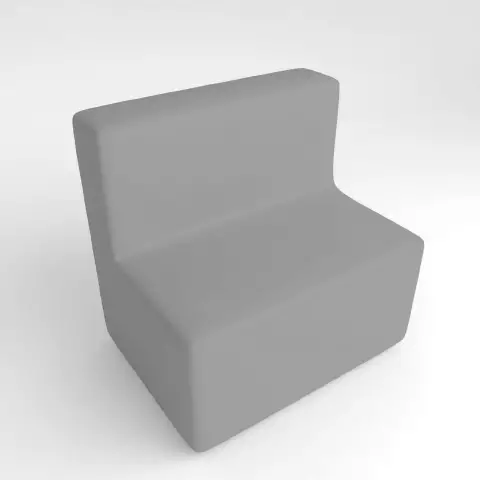 Divano Ecopelle Ignifugo 2 Posti H 46 Grigio Per Ambienti Scolastici Innovativi