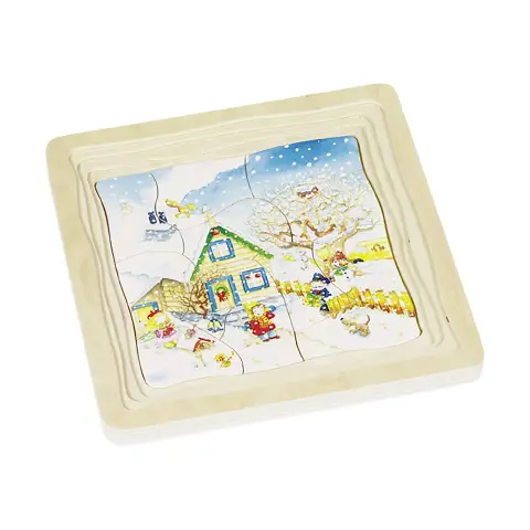 Puzzle Delle Quattro Stagioni Incastri In Legno