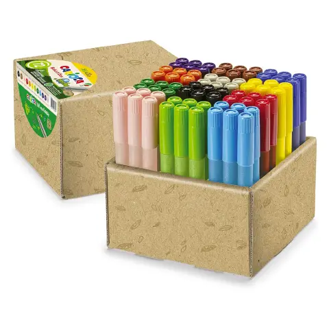 Schoolbox Ecofamily Jumbo Carioca Pennarelli 72 Pezzi