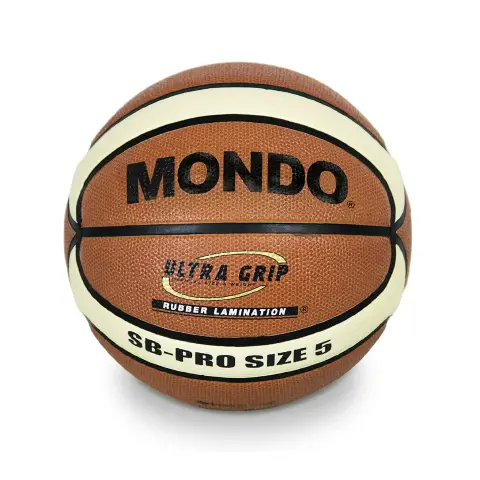 Pallone Basket Pro Misura 5 Colore Marrone - Giallo (consegnato sgonfio)