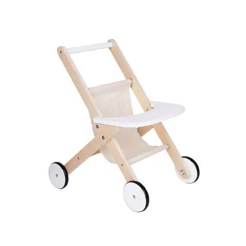 Passeggino Per Bambole In Legno