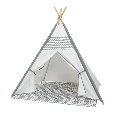 Tenda Gioco degli Indiani per Bambini con Tappetino Interno, 120x120x150 cm
