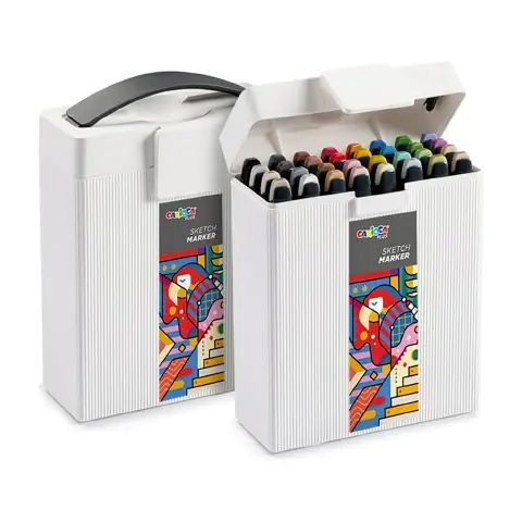 Carioca Plus Sketch Marker Marcatori A Doppia Punta 32 Colori In Box Rigido