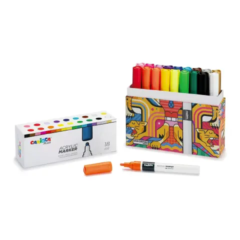 Carioca Plus Marcatori Acrilici 18 Colori