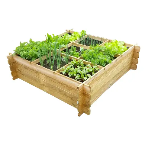 Orto Fioriera in Legno a 9 Scomparti – Orto Rialzato