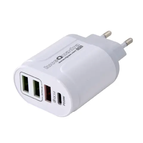 Caricatore USB 4 Ingressi USB-A USB-C 20W Rapido
