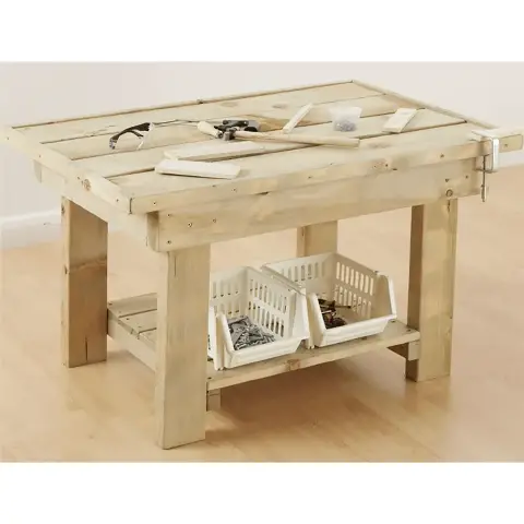 Banco Da Lavoro in Legno Per Bambini, Idoneo Anche per Esterni