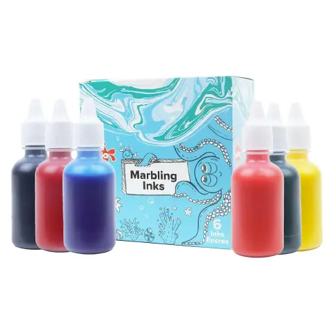 Inchiostri per Marmorizzazione – Set 6 Colori per Creazioni Uniche