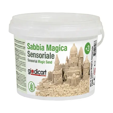 Sabbia Cinetica per Manipolazione e Attività Sensoriali, Secchiello 5 kg Naturale